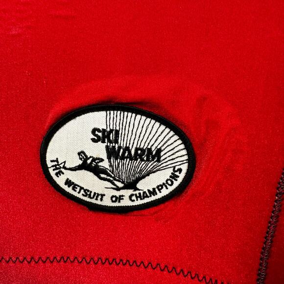 Vintage Mens Red Ski Warm The Wetsuit of Champions Short Sleeve and Shorts - Picture 9 of 10